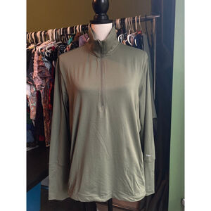 Women's Tilley Pullover XL Green half zip